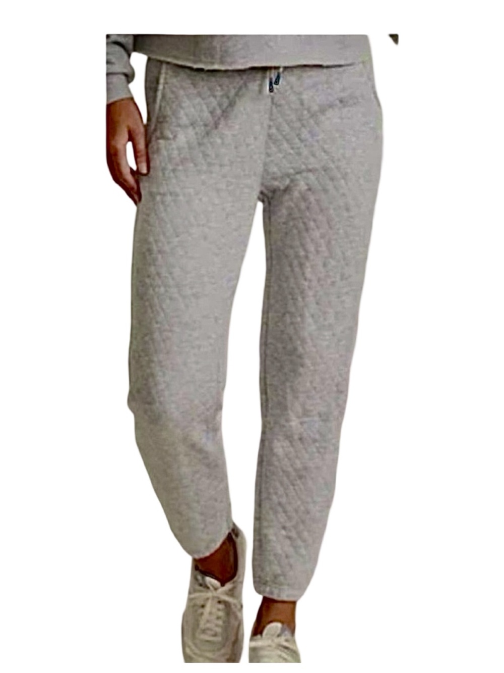 Marine Layer Light Gray quilted joggers M